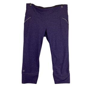 Athleta Womens Purple Crop Leggings Size‎ Medium Yoga Athletic
